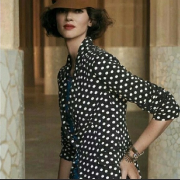 Anthropologie Cartonnier polka dot jacket - Picture 2 of 10